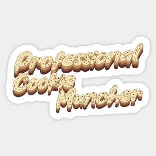 Professional Cookie Muncher Sticker